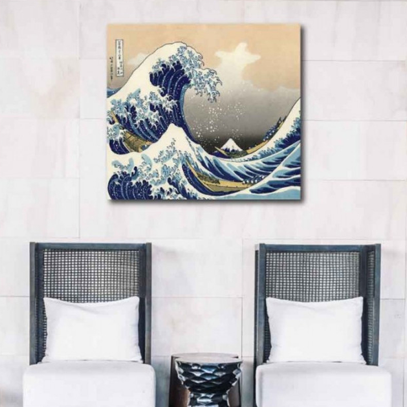 Πίνακας σε καμβά Katsushika Hokusai - The Great Wave off Kanagawa